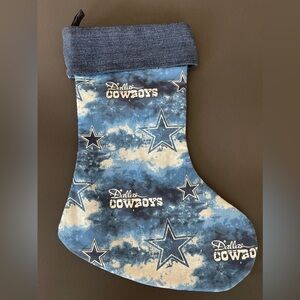 Handmade 15" Christmas Stocking - Theme Of Dallas Cowboys